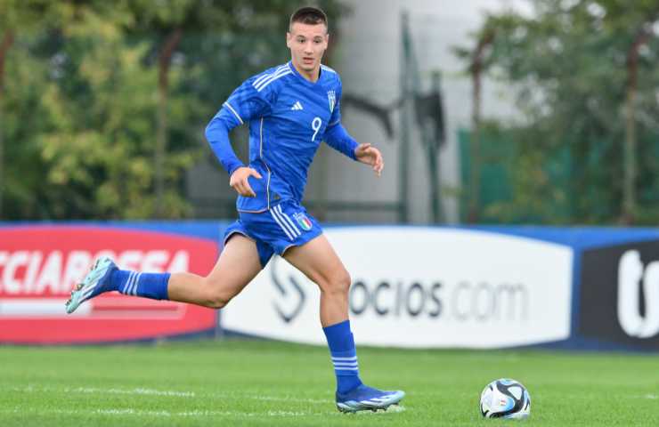 Francesco Camarda con l'Italia U17